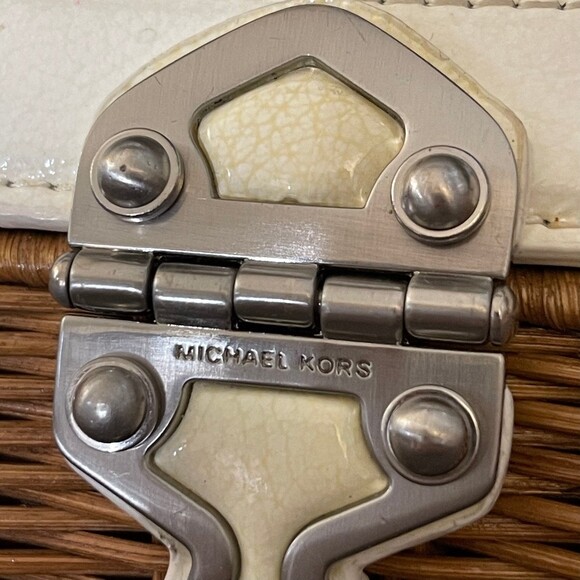 Small Vtg Michael Kors Rattan Wicker Clutch - Picture 7 of 12